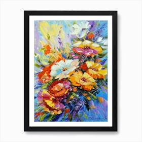 A bouquet of summer flowers Art Print