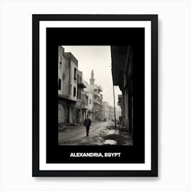 Poster Of Alexandria, Egypt, Mediterranean Black And White Photography Analogue 2 Art Print