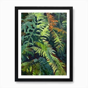 Hardy Fern Cézanne Style Art Print