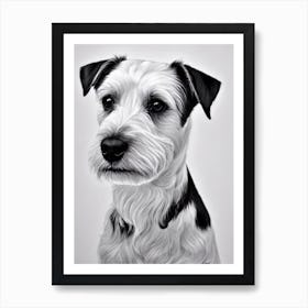 Biewer Terrier B&W Pencil Dog Art Print