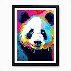 Panda Art In Pop Art Style 3 Art Print