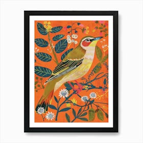 Spring Birds Cedar Waxwing 2 Art Print