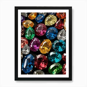 Gemstones of grooved colors 1 Art Print