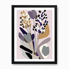 Hyacinth Wildflower Modern Muted Colours Art Print