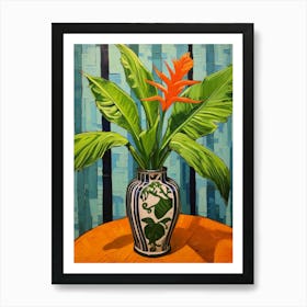 Flowers In A Vase Still Life Painting Bird Of Paradise 4 Art Print