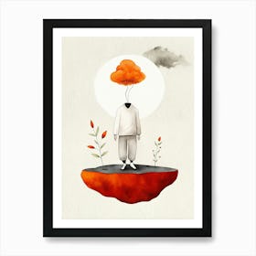 Man On A Cloud Art Print