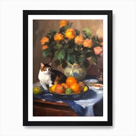 Flower Vase Hydrangea 1 Impressionism, Cezanne Style Art Print