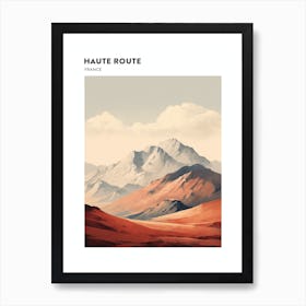 Haute Route France 2 Hiking Trail Landscape Poster Art Print