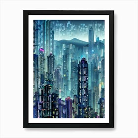 Futuristic Cityscape Art Print