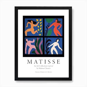 Women Dancing, Shape Study, The Matisse Inspired Art Collection Poster 1 Art Print