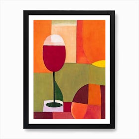 Bellini Paul Klee Inspired Abstract Cocktail Poster Art Print