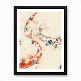 Watercolor Koi 26 Art Print