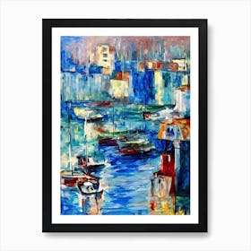 Port Of Istanbul Turkey Abstract Block 1 harbour Art Print