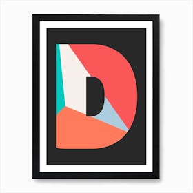 Letter D  Art Print