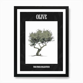 Olive Tree Pixel Illustration 3 Poster Art Print