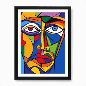 Abstract Face 17 Art Print