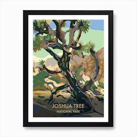 Joshua Tree National Park Travel Poster Matisse Style 1 Art Print