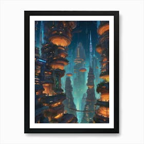 Futuristic City 6 Art Print