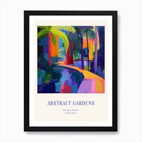 Colourful Gardens Bok Tower Gardens Usa 2 Blue Poster Art Print