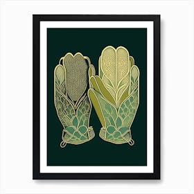 Beekeepers Gloves William Morris Style Art Print