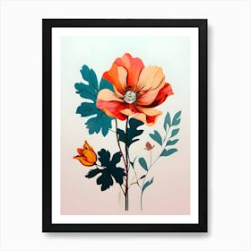 Surreal Bloom: A Glimpse into a Dreamlike Botanical World Art Print