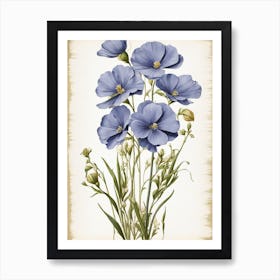 Blue Larkspur Art Print