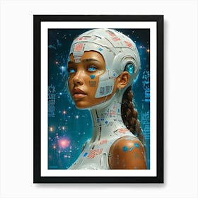 Futuristic Woman 4 Art Print