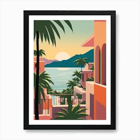 Puerto Vallarta, Mexico, Bold Outlines 2 Art Print