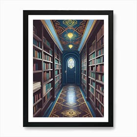 Library Hallway Art Print