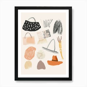 Hats And Accessories Art Print