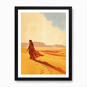 Woman In The Desert Art Print