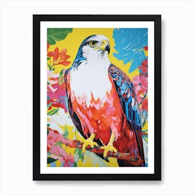 Colourful Bird Painting Falcon 2 Art Print