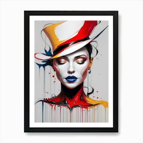 Woman In A Hat Art Print