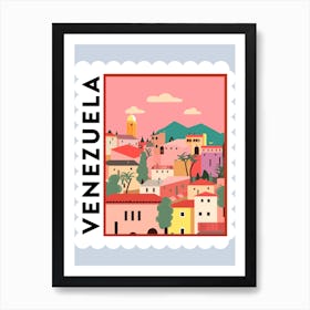 Venezuela Travel Stamp Poster Art Print