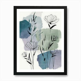 Watercolor Flowers 4 Art Print