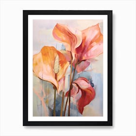 Fall Flower Painting Flamingo Flower 1 Art Print