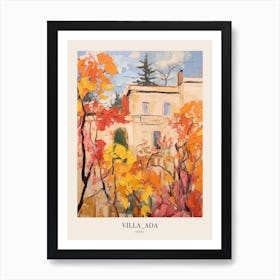 Autumn City Park Painting Villa Ada Rome Poster Art Print