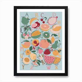 Fruit Alphabet Art Print
