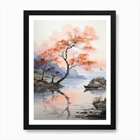 The Ogasawara Islands In Tokyo, Japanese Brush Painting, Ukiyo E, Minimal 1 Art Print