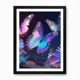 Butterflies In Migration Holographic 1 Art Print