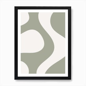 Sage Minimalist Abstract Art Art Print