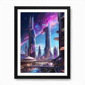 Futuristic City 12 Art Print