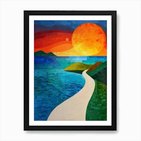 Sunset Road 3 Art Print