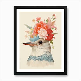 Bird With A Flower Crown Cuckoo 3 Art Print