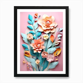 Paper Flowers 28 Art Print