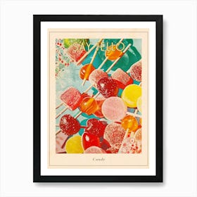 Candy Sweets Retro Collage 1 Poster Art Print