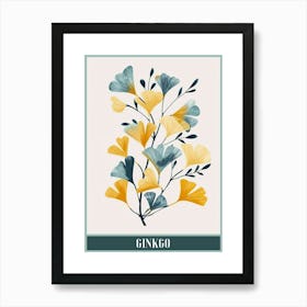 Ginkgo Tree Flat Illustration 1 Poster Art Print