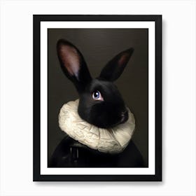 Dutch Master Harper Rabbit With White Collar Pet Portraits Art Print