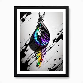 Rainbow Drop Pendant Art Print