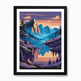 Mountain Landscape Painting Art Print